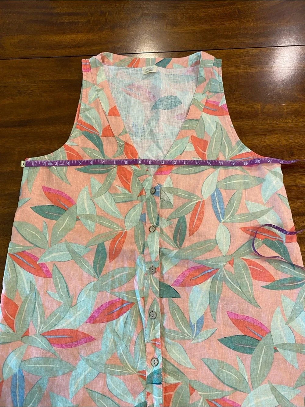 Faherty Alston dress 100% linen women’s size XL floral resort mini breathable